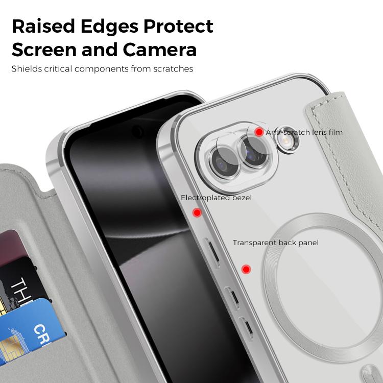 For Google Pixel 10a Shield Magsafe RFID Anti-theft Rhombus Leather Phone Case