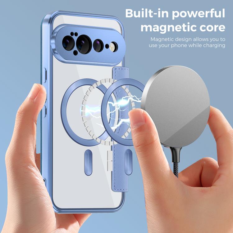 For Google Pixel 11 Pro XL Shield Magsafe RFID Anti-theft Rhombus Leather Phone Case