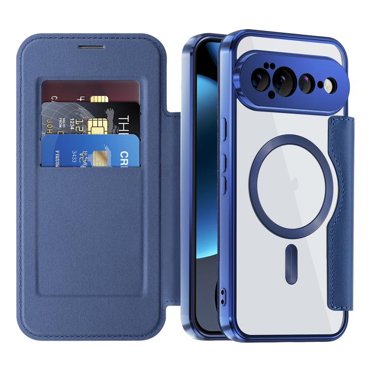 For Google Pixel 11 Pro XL Shield Magsafe RFID Anti-theft Rhombus Leather Phone Case