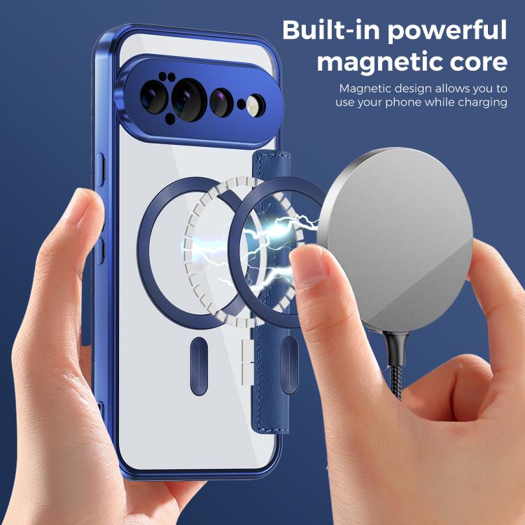 For Google Pixel 11 Pro XL Shield Magsafe RFID Anti-theft Rhombus Leather Phone Case