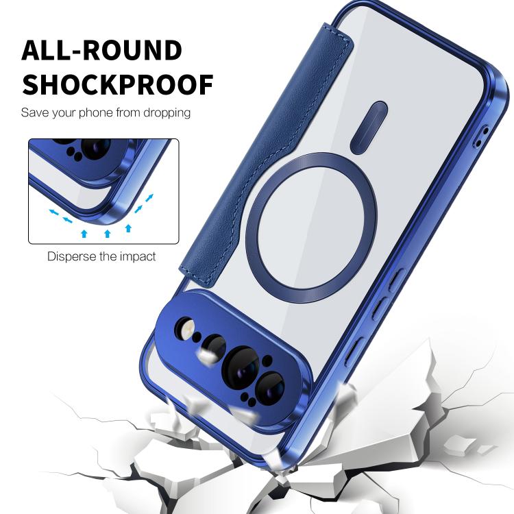For Google Pixel 11 Pro XL Shield Magsafe RFID Anti-theft Rhombus Leather Phone Case
