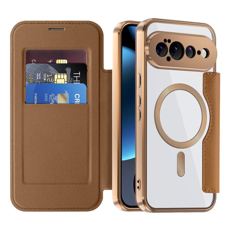 For Google Pixel 11 Pro XL Shield Magsafe RFID Anti-theft Rhombus Leather Phone Case