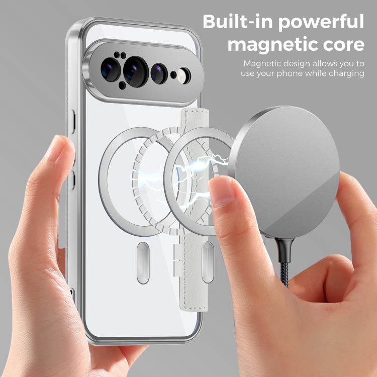 For Google Pixel 11 Pro XL Shield Magsafe RFID Anti-theft Rhombus Leather Phone Case