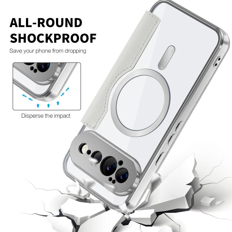 For Google Pixel 11 Pro XL Shield Magsafe RFID Anti-theft Rhombus Leather Phone Case