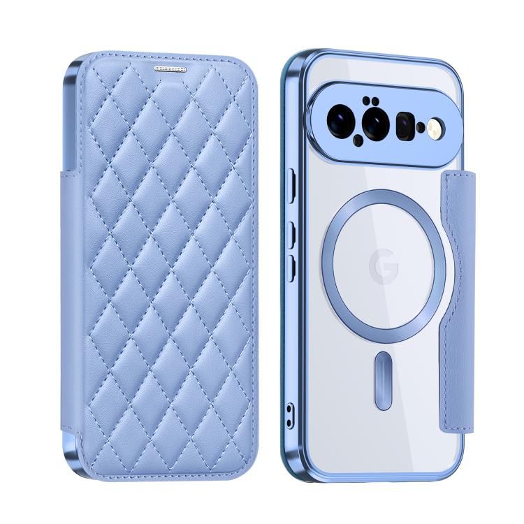 For Google Pixel 11 Shield Magsafe RFID Anti-theft Rhombus Leather Phone Case