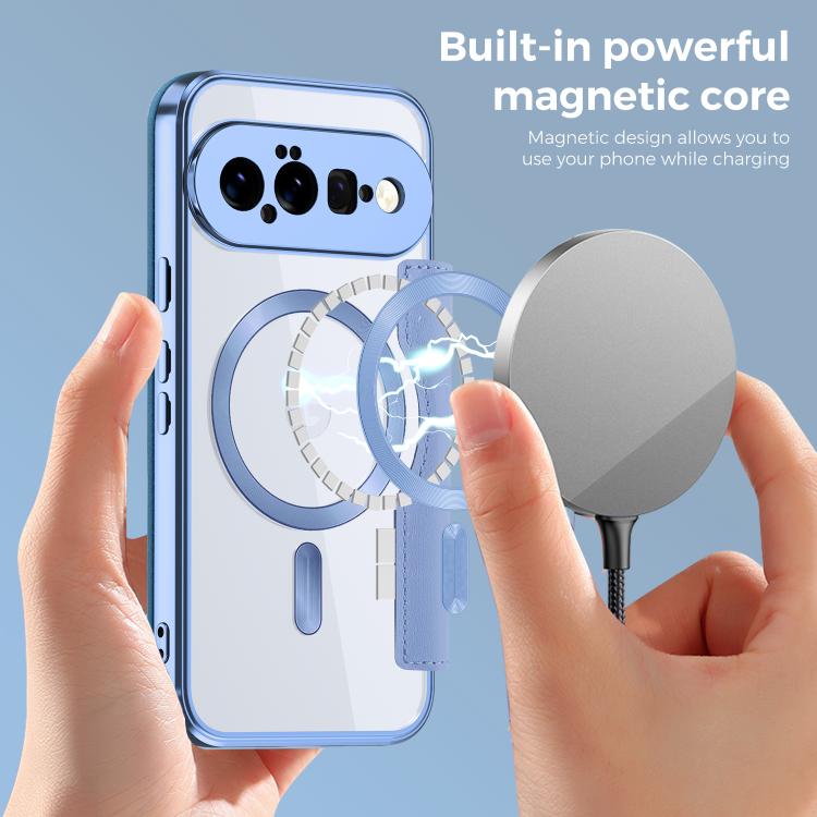 For Google Pixel 11 Shield Magsafe RFID Anti-theft Rhombus Leather Phone Case