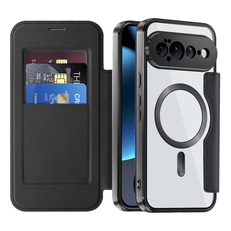 For Google Pixel 11 Shield Magsafe RFID Anti-theft Rhombus Leather Phone Case