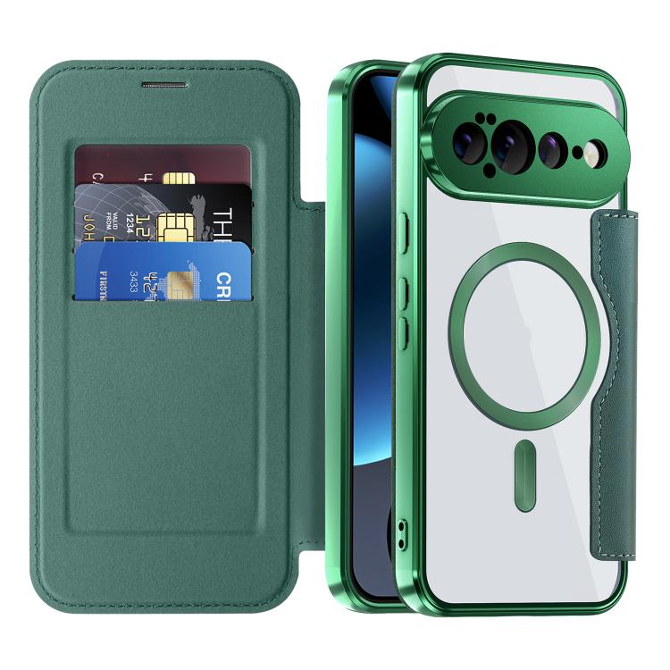 For Google Pixel 11 Shield Magsafe RFID Anti-theft Rhombus Leather Phone Case