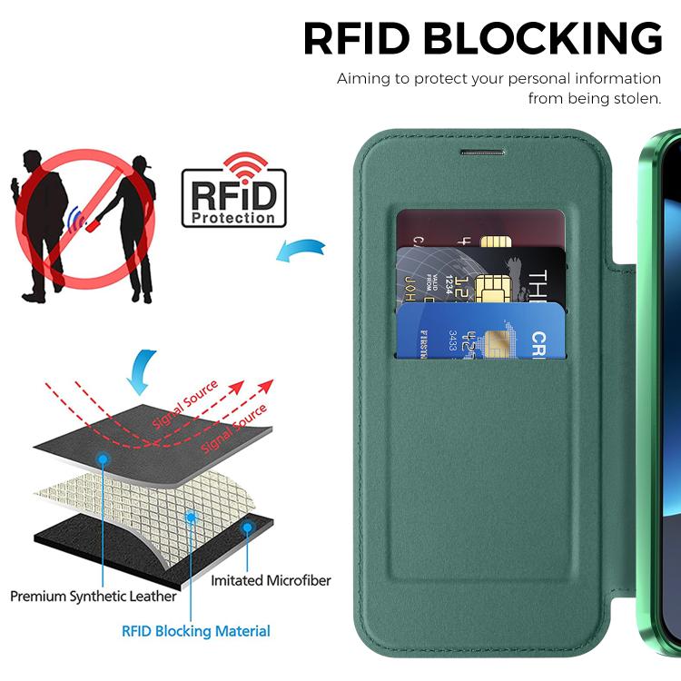 For Google Pixel 11 Shield Magsafe RFID Anti-theft Rhombus Leather Phone Case