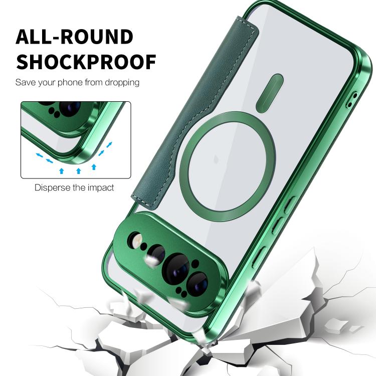 For Google Pixel 11 Shield Magsafe RFID Anti-theft Rhombus Leather Phone Case