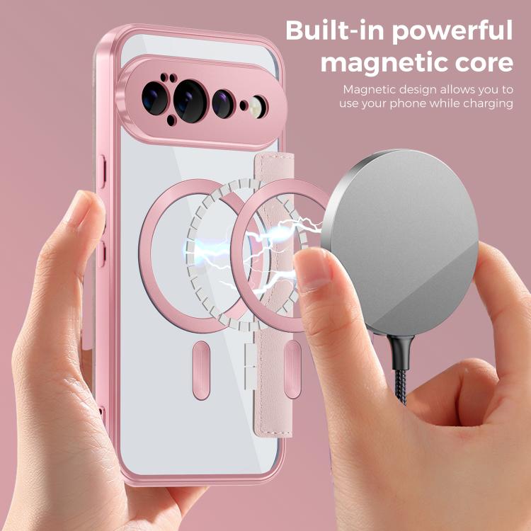 For Google Pixel 11 Shield Magsafe RFID Anti-theft Rhombus Leather Phone Case