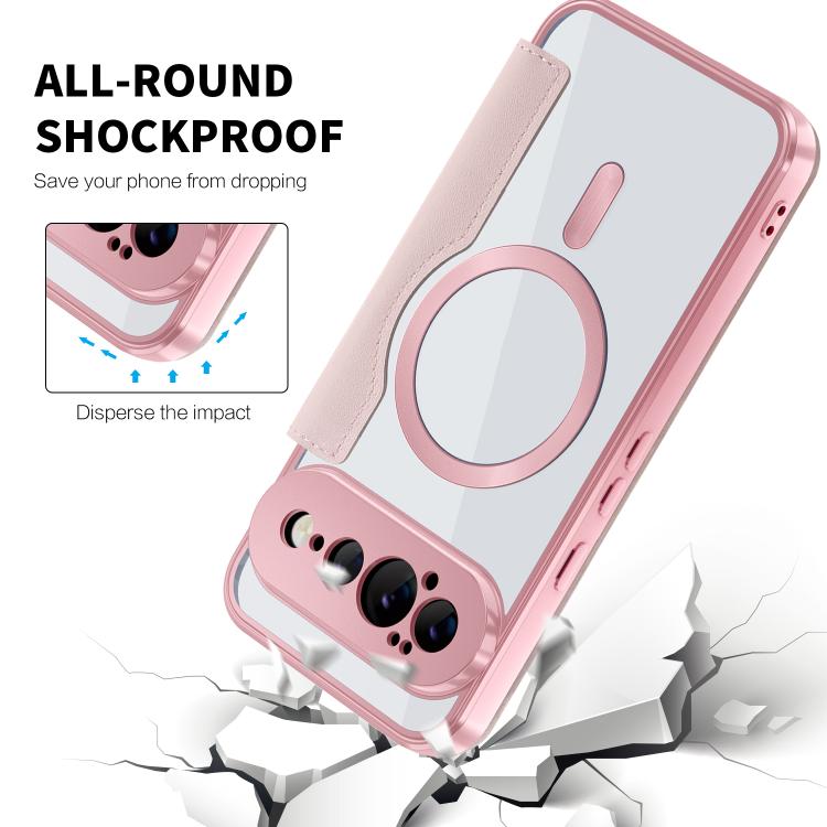For Google Pixel 11 Shield Magsafe RFID Anti-theft Rhombus Leather Phone Case