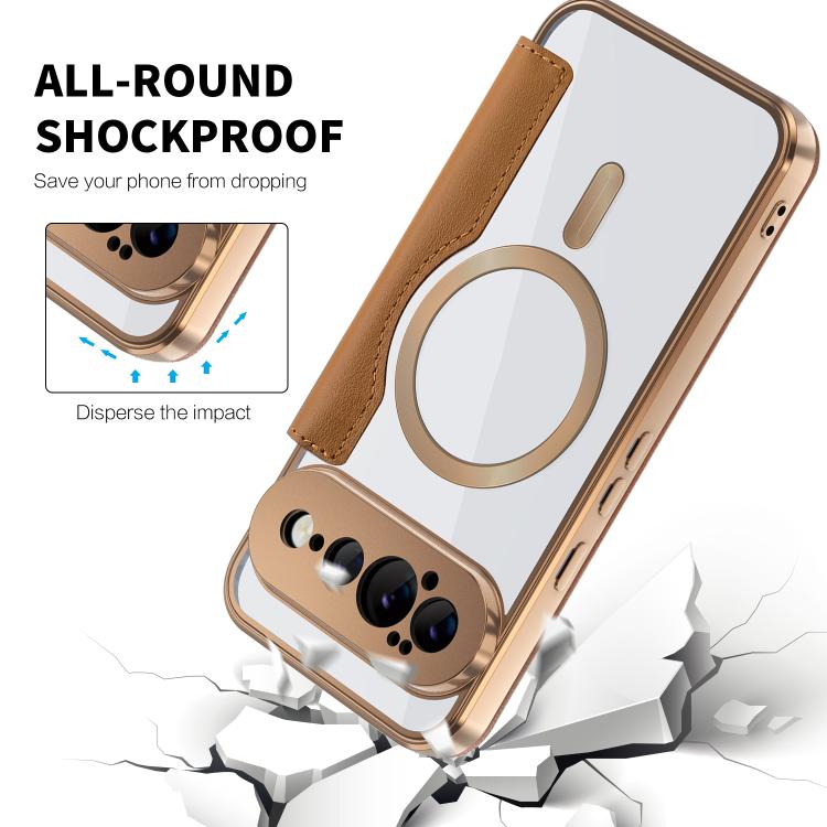 For Google Pixel 11 Shield Magsafe RFID Anti-theft Rhombus Leather Phone Case