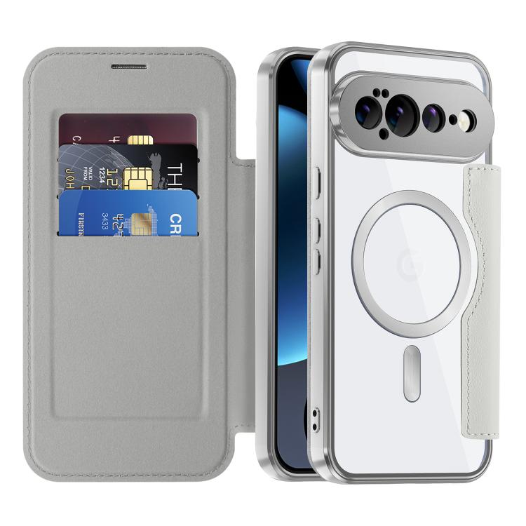 For Google Pixel 11 Shield Magsafe RFID Anti-theft Rhombus Leather Phone Case