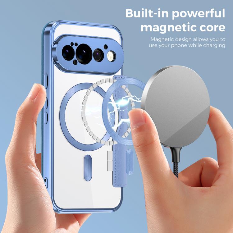 For Google Pixel 11 Pro Shield Magsafe RFID Anti-theft Rhombus Leather Phone Case