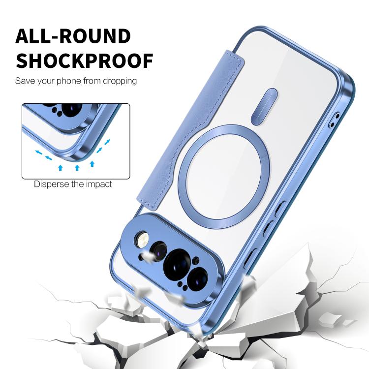 For Google Pixel 11 Pro Shield Magsafe RFID Anti-theft Rhombus Leather Phone Case