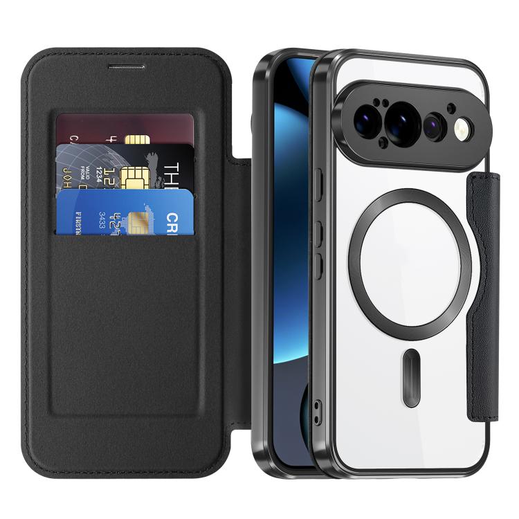 For Google Pixel 11 Pro Shield Magsafe RFID Anti-theft Rhombus Leather Phone Case