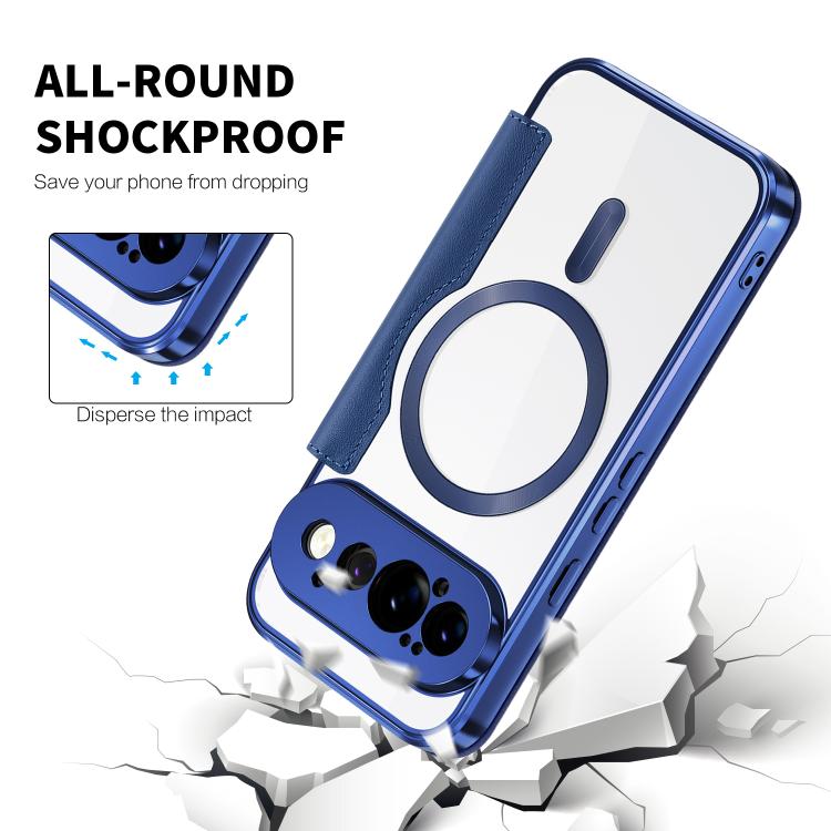 For Google Pixel 11 Pro Shield Magsafe RFID Anti-theft Rhombus Leather Phone Case