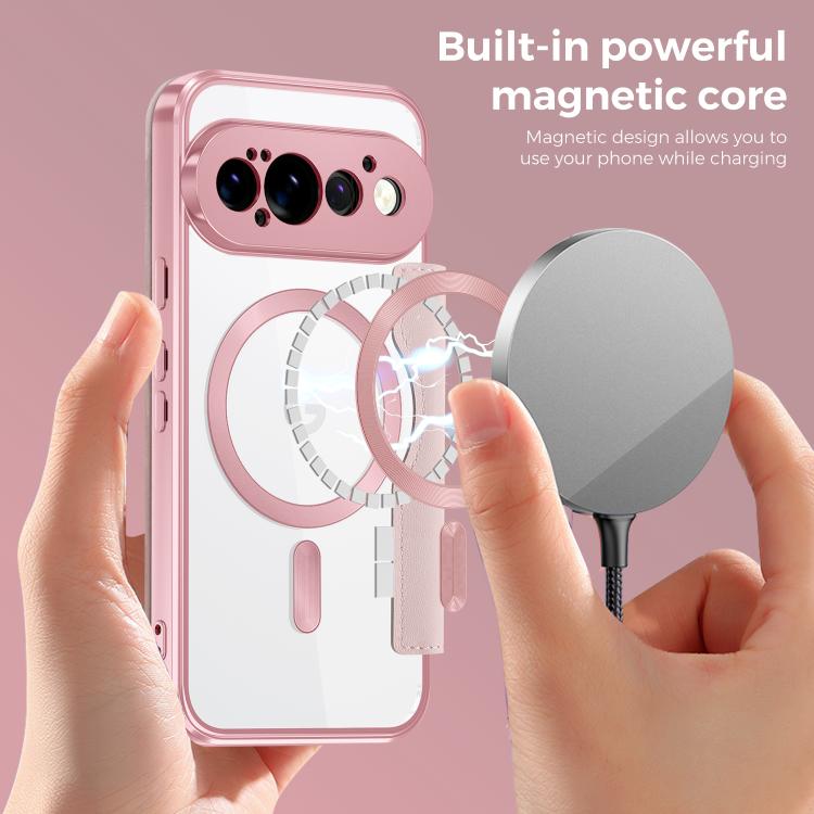 For Google Pixel 11 Pro Shield Magsafe RFID Anti-theft Rhombus Leather Phone Case