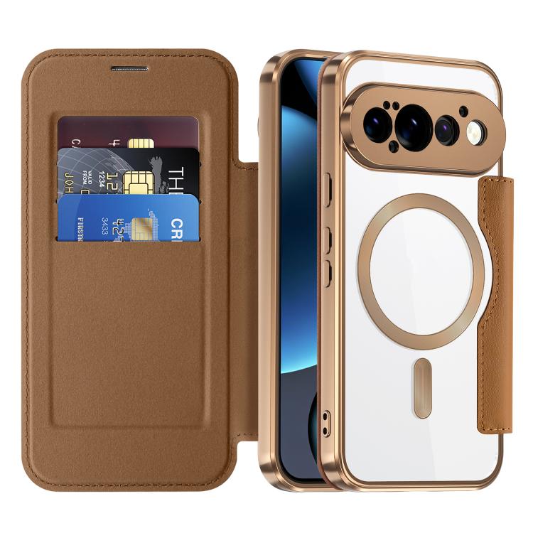 For Google Pixel 11 Pro Shield Magsafe RFID Anti-theft Rhombus Leather Phone Case