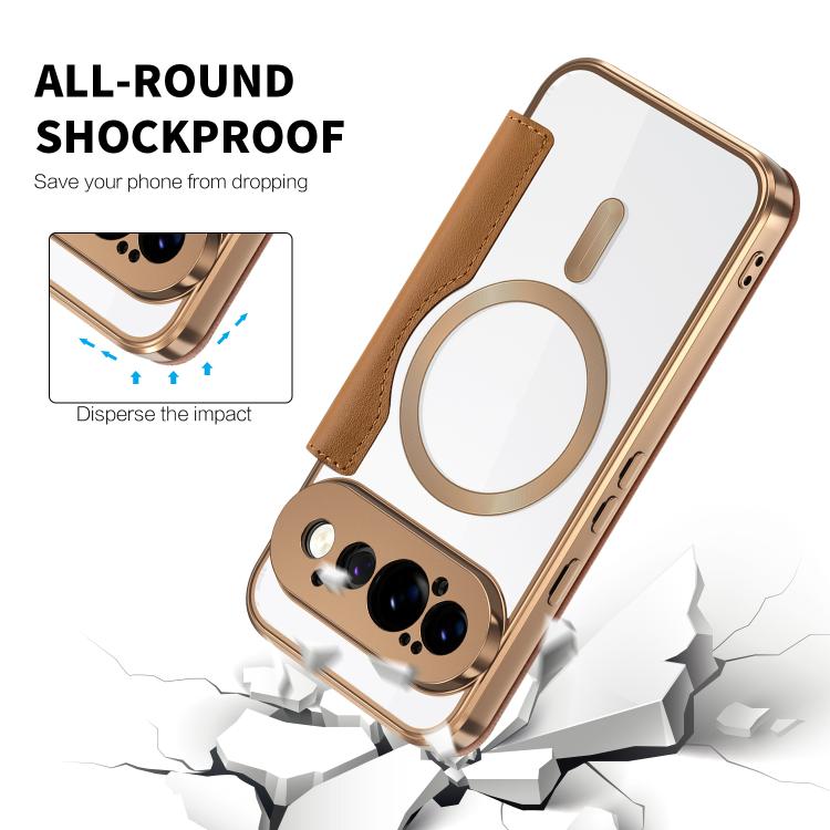 For Google Pixel 11 Pro Shield Magsafe RFID Anti-theft Rhombus Leather Phone Case