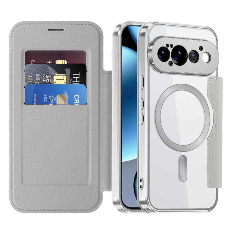 For Google Pixel 11 Pro Shield Magsafe RFID Anti-theft Rhombus Leather Phone Case