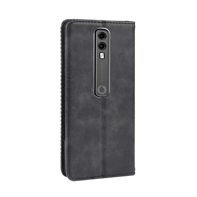 Magnetic Buckle Retro Crazy Horse Texture Horizontal Flip Leather Case for Vodafone Smart V10 (VFD730) , with Holder & Card Slots & Photo Frame