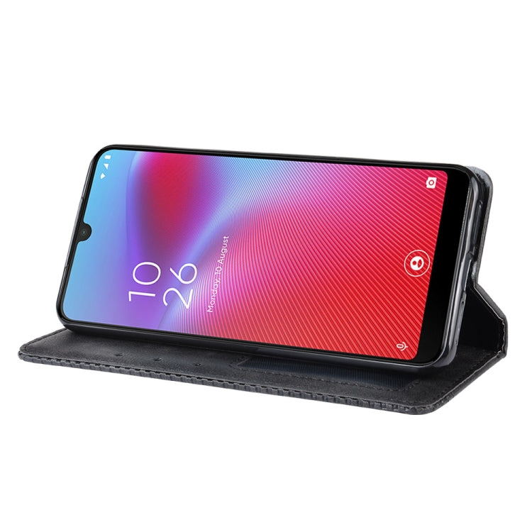 Magnetic Buckle Retro Crazy Horse Texture Horizontal Flip Leather Case for Vodafone Smart V10 (VFD730) , with Holder & Card Slots & Photo Frame