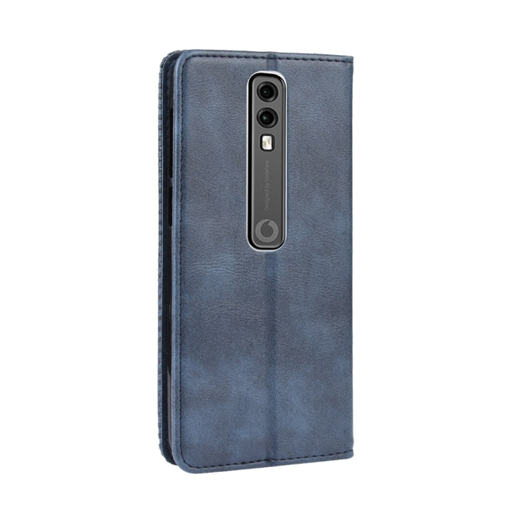 Magnetic Buckle Retro Crazy Horse Texture Horizontal Flip Leather Case for Vodafone Smart V10 (VFD730) , with Holder & Card Slots & Photo Frame
