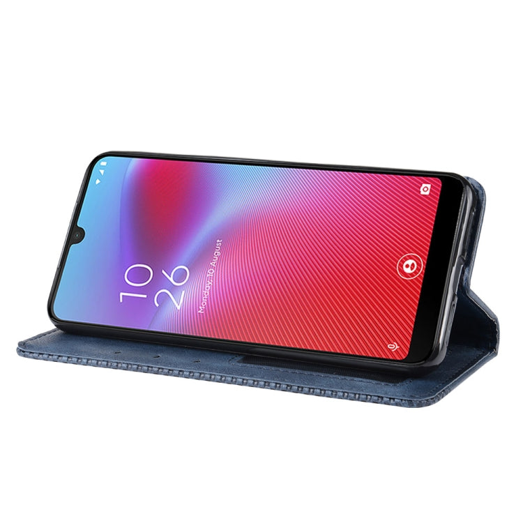 Magnetic Buckle Retro Crazy Horse Texture Horizontal Flip Leather Case for Vodafone Smart V10 (VFD730) , with Holder & Card Slots & Photo Frame