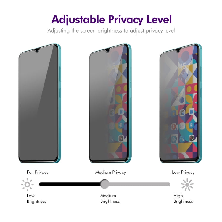 For Realme C33 2023 4G / C33 4G 5pcs ENKAY Hat-Prince 28 Degree Anti-peeping Privacy Silk Print Tempered Glass Film