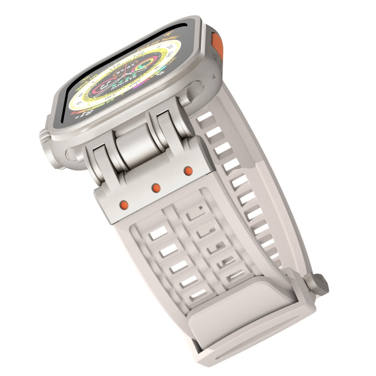 For Apple Watch Ultra 2 49mm Mecha Two Claw Silicone Watch Band