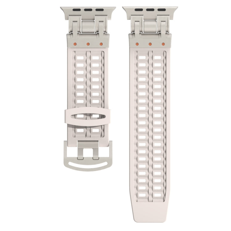 For Apple Watch Ultra 2 49mm Mecha Two Claw Silicone Watch Band