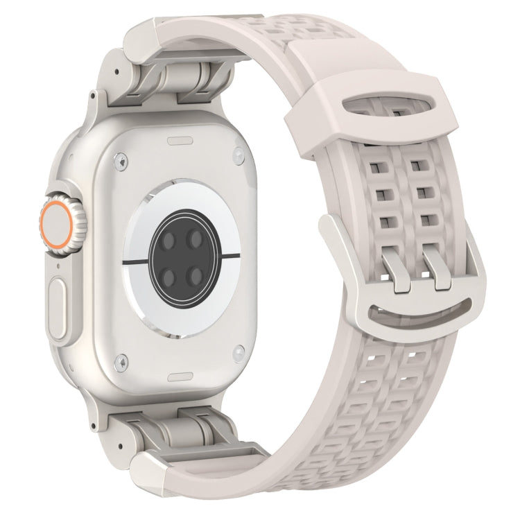 For Apple Watch Ultra 49mm Mecha Two Claw Silicone Watch Band
