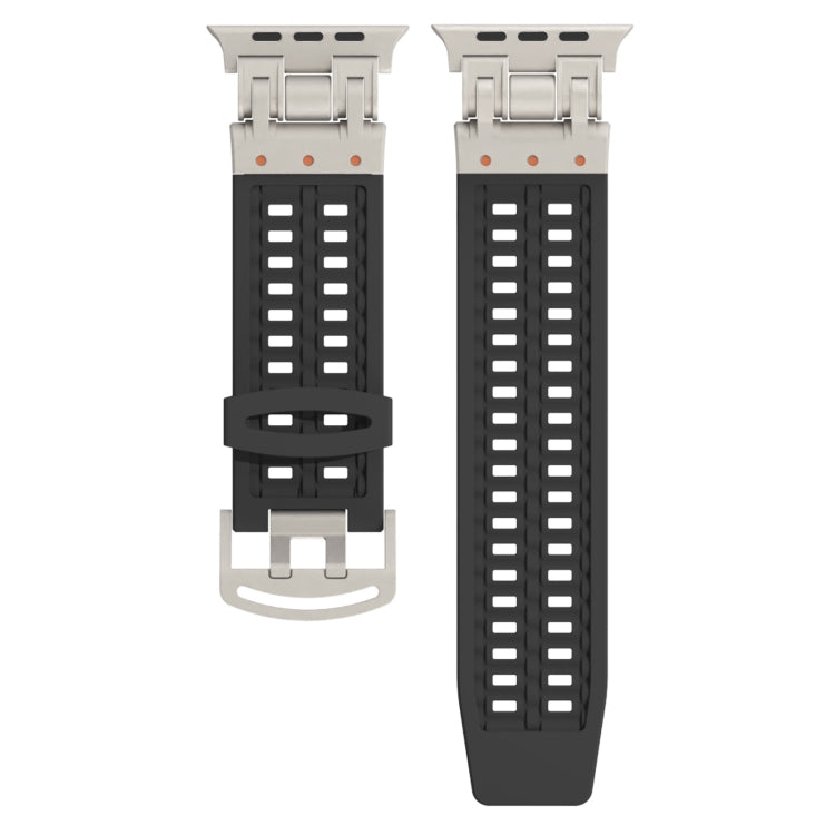 For Apple Watch Ultra 49mm Mecha Two Claw Silicone Watch Band
