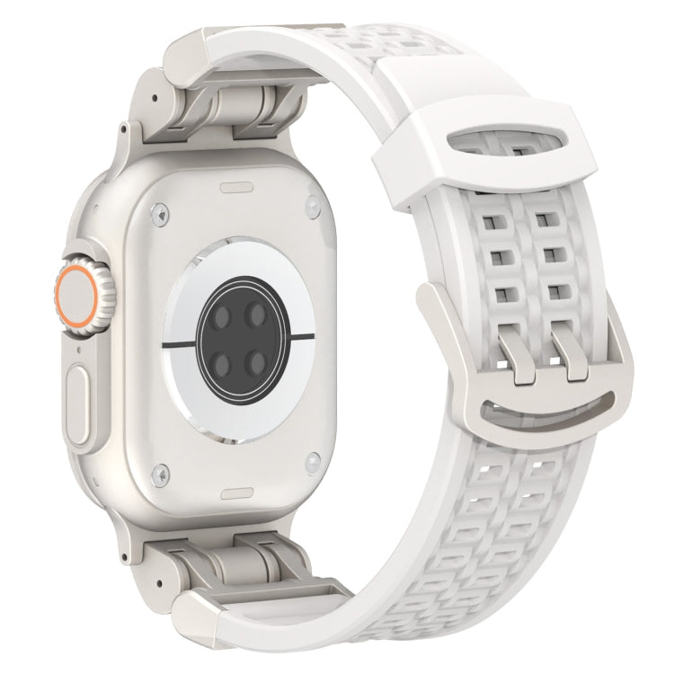 For Apple Watch Ultra 49mm Mecha Two Claw Silicone Watch Band