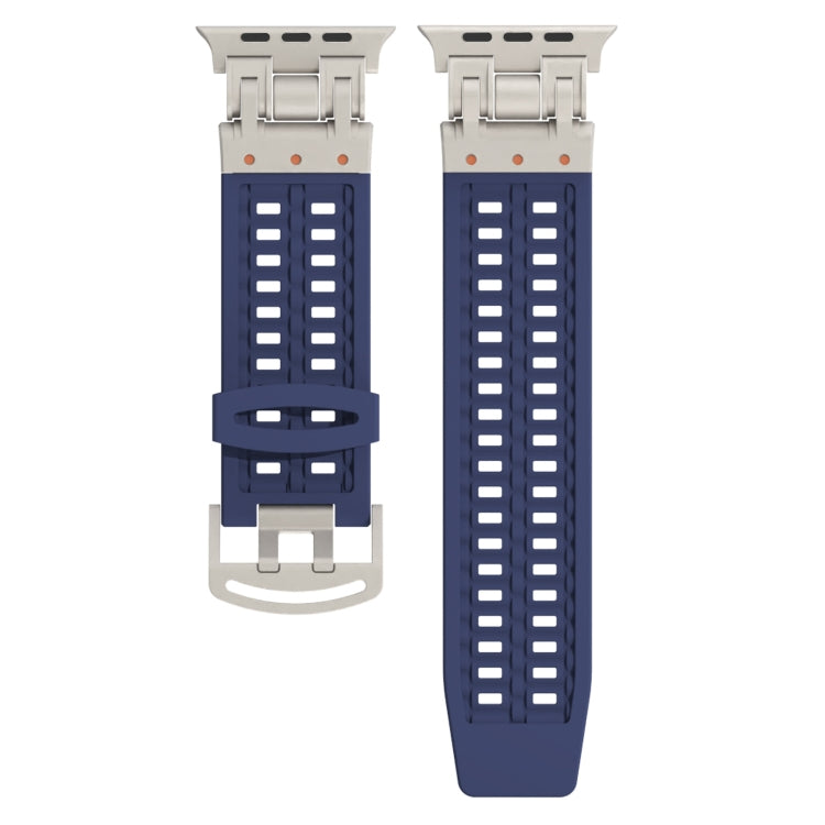 For Apple Watch Series 5 44mm Mecha Two Claw Silicone Watch Band