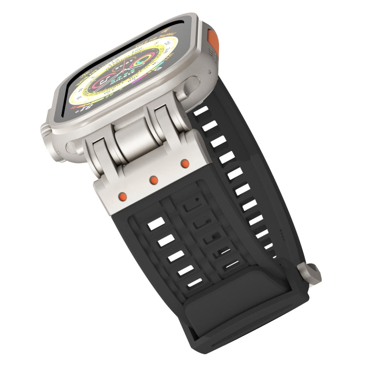 For Apple Watch Series 4 44mm Mecha Two Claw Silicone Watch Band