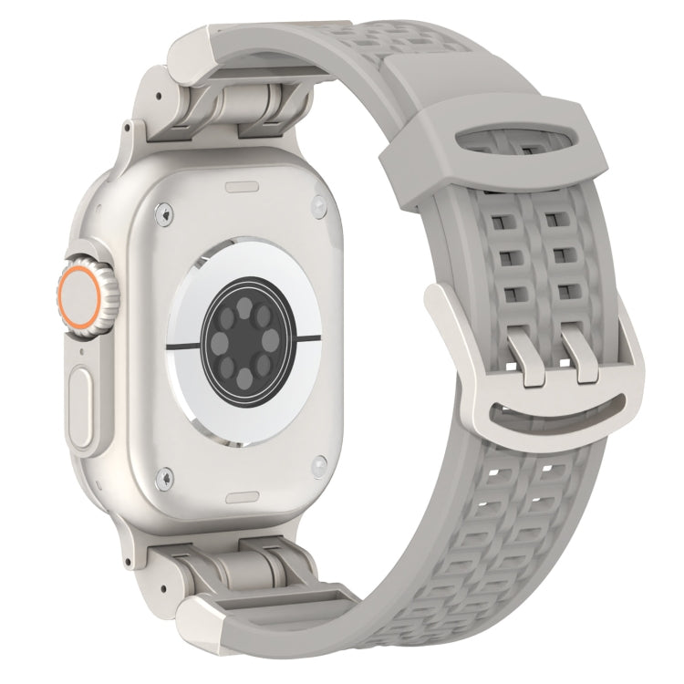 For Apple Watch Series 3 42mm Mecha Two Claw Silicone Watch Band
