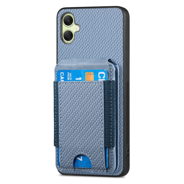 For Samsung Galaxy A05 Carbon Fiber Vertical Flip Wallet Stand Phone Case