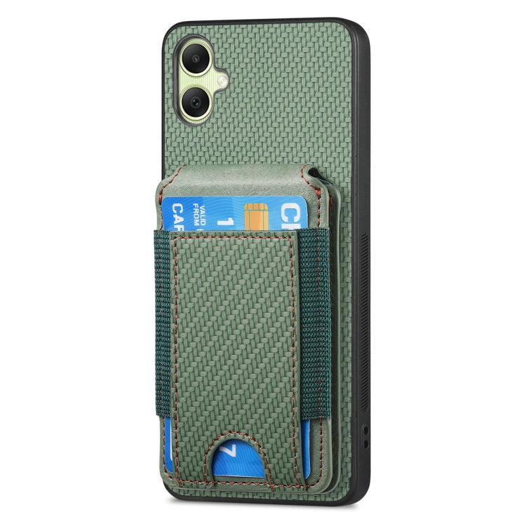 For Samsung Galaxy A05 Carbon Fiber Vertical Flip Wallet Stand Phone Case