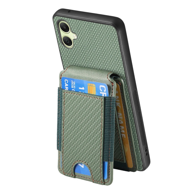 For Samsung Galaxy A05 Carbon Fiber Vertical Flip Wallet Stand Phone Case