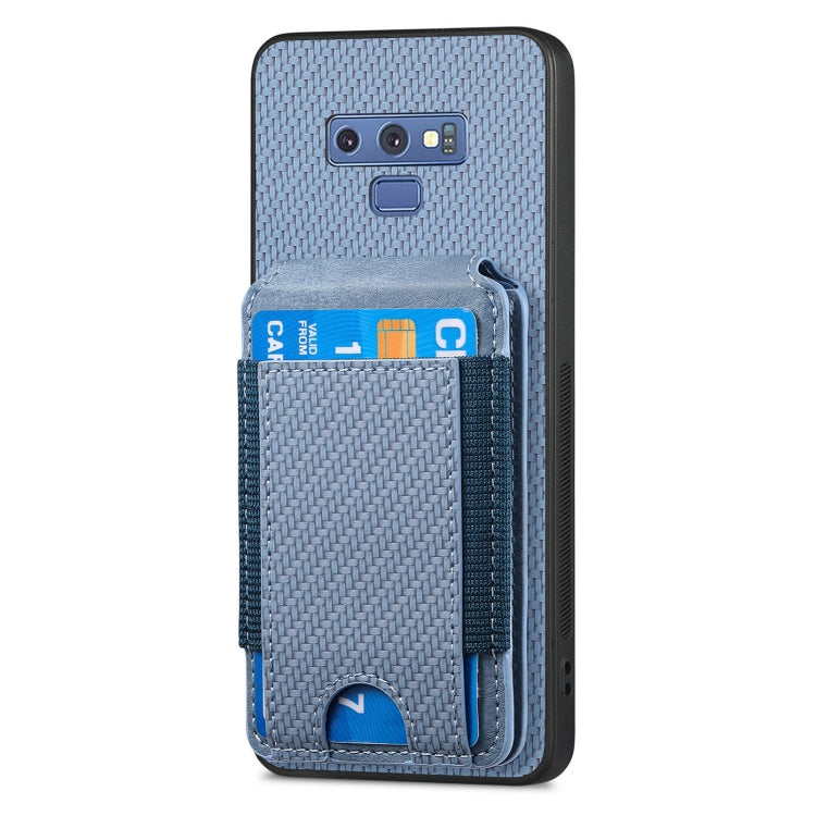 For Samsung Galaxy Note9 Carbon Fiber Vertical Flip Wallet Stand Phone Case
