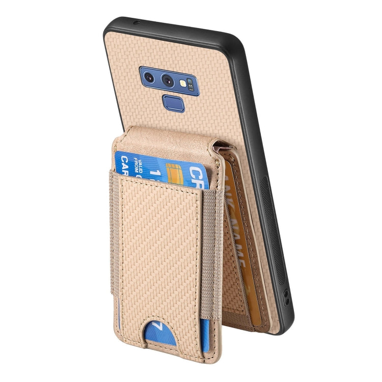For Samsung Galaxy Note9 Carbon Fiber Vertical Flip Wallet Stand Phone Case