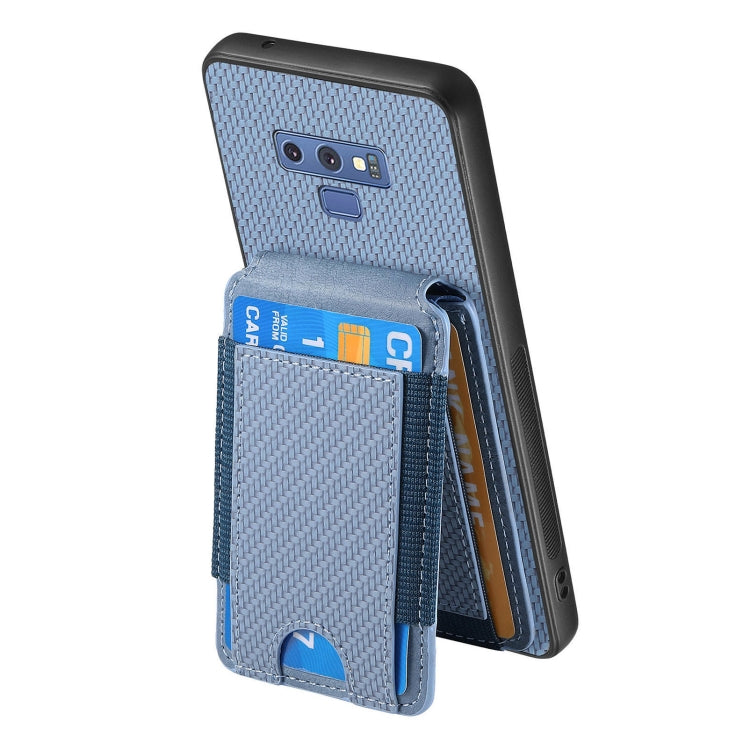 For Samsung Galaxy S8 Carbon Fiber Vertical Flip Wallet Stand Phone Case