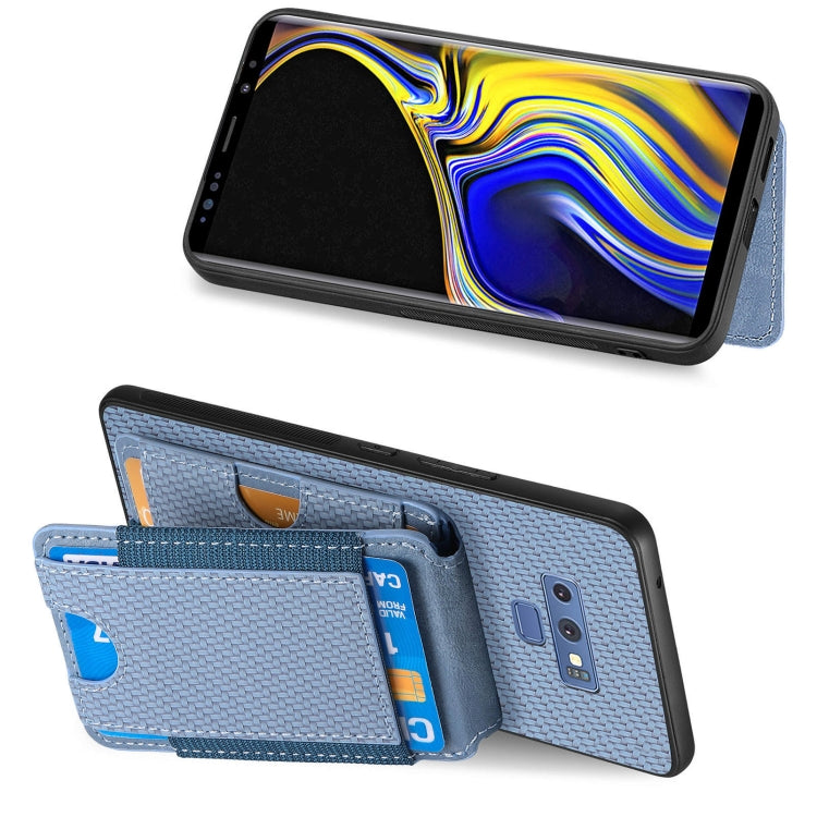 For Samsung Galaxy S8 Carbon Fiber Vertical Flip Wallet Stand Phone Case