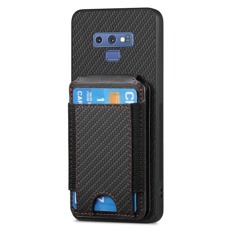 For Samsung Galaxy S8 Carbon Fiber Vertical Flip Wallet Stand Phone Case