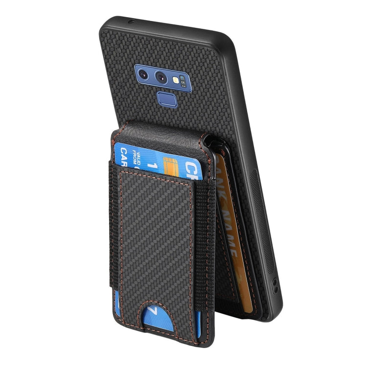 For Samsung Galaxy S8 Carbon Fiber Vertical Flip Wallet Stand Phone Case