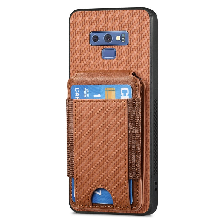 For Samsung Galaxy S8 Carbon Fiber Vertical Flip Wallet Stand Phone Case