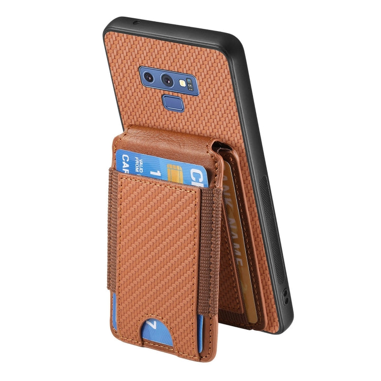 For Samsung Galaxy S8 Carbon Fiber Vertical Flip Wallet Stand Phone Case